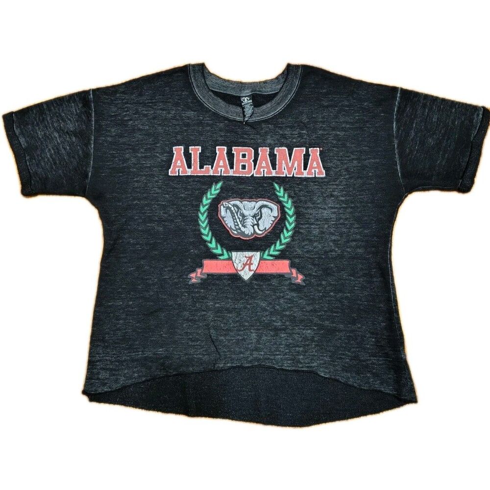 Women's Recycled Karma University Alabama Crimson Tide Black shirt Crewneck Sz M